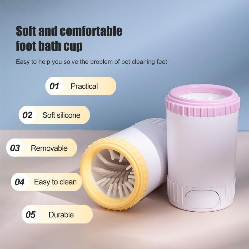 Pet Care 2nd Gen Semi-Automatic Dog Paw Cleaner No Electric Effective Paw Washing Tool for Dogs Removes Mud Dirt Indoor Outdoor Pet Foot Cleaner