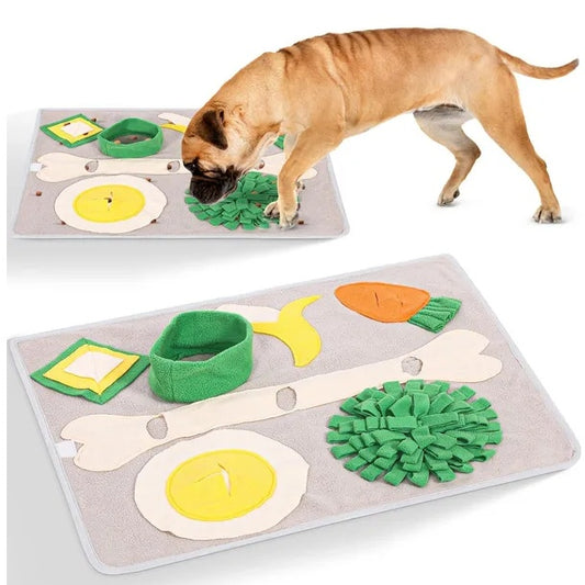 19x23 Inch Large Breed Snuffle Mat Interactive Treat Dispenser for Dogs Indoor Mental Stimulation Comfortable Fleece Sniff Mat Dog Enrichment Toy Boredom Relief Training Supplies