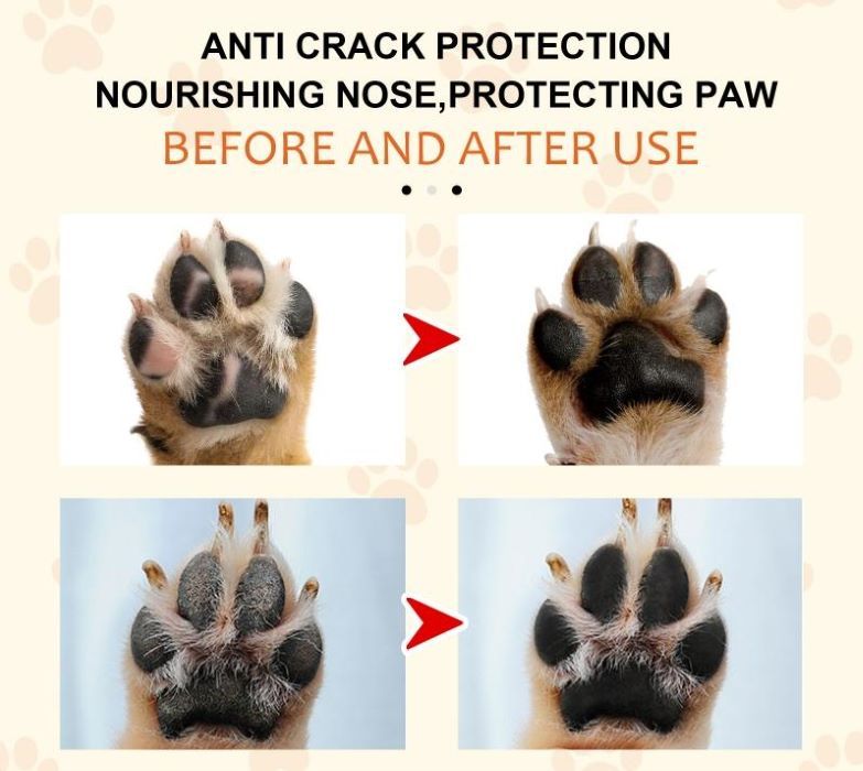Natural Plant Formula Pet Paw Balm for Cats Dogs Softens Dry Pads Lick Proof 1.7 Oz Moisturizing Paw Care Balm for Pets