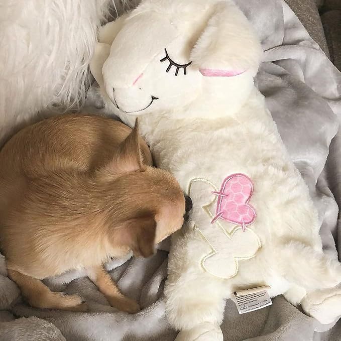 Premium Pet Anti Anxiety Sleeping Toy with Heartbeat Heat Apparatus Calming Toy for Dogs Cats Separation Anxiety Relief Comforting Pet Toy for Stress Relief Sleep Aid