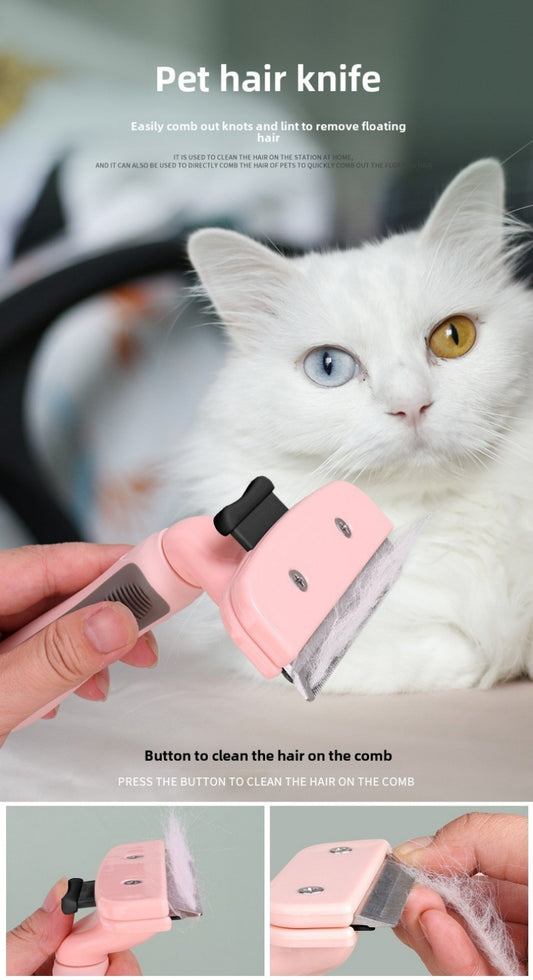 Premium Pet Hair Trimmer - Cat Dog Shaver with Comb | Professional Pet Grooming Tool, Low Noise, Hypoallergenic Blade