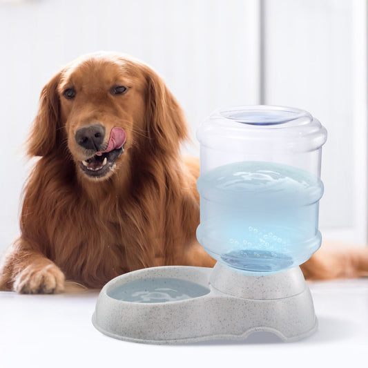 3.5L 1Gal Pet Water Dispenser Gravity Self-Dispensing Automatic Waterer for Cats Dogs Large Capacity BPA-Free Durable Pet Water Feeder Anti-Slip Base Pet Supplies