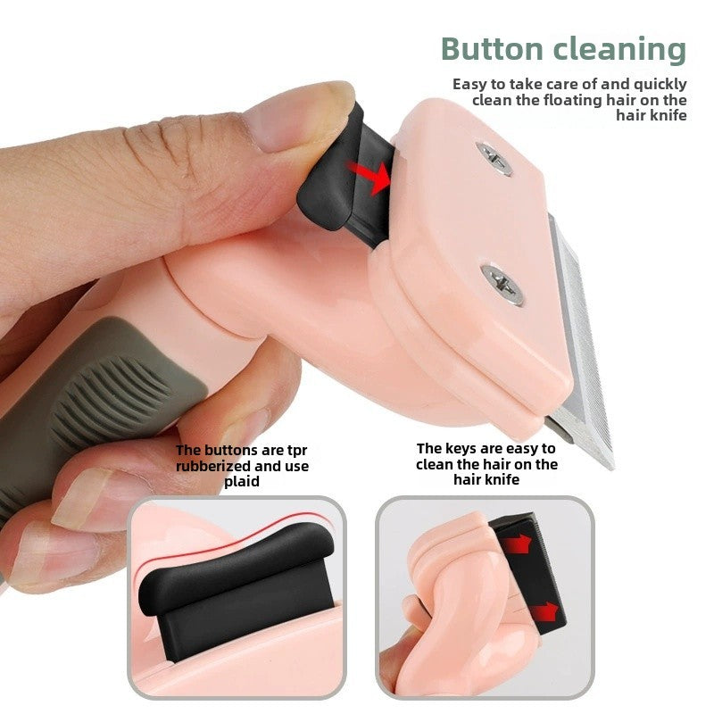 Premium Pet Hair Trimmer - Cat Dog Shaver with Comb | Professional Pet Grooming Tool, Low Noise, Hypoallergenic Blade