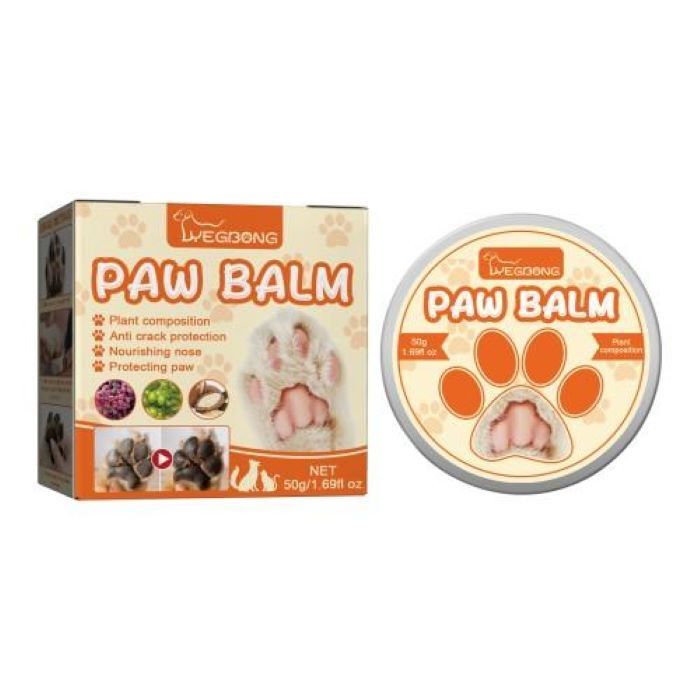 Natural Plant Formula Pet Paw Balm for Cats Dogs Softens Dry Pads Lick Proof 1.7 Oz Moisturizing Paw Care Balm for Pets