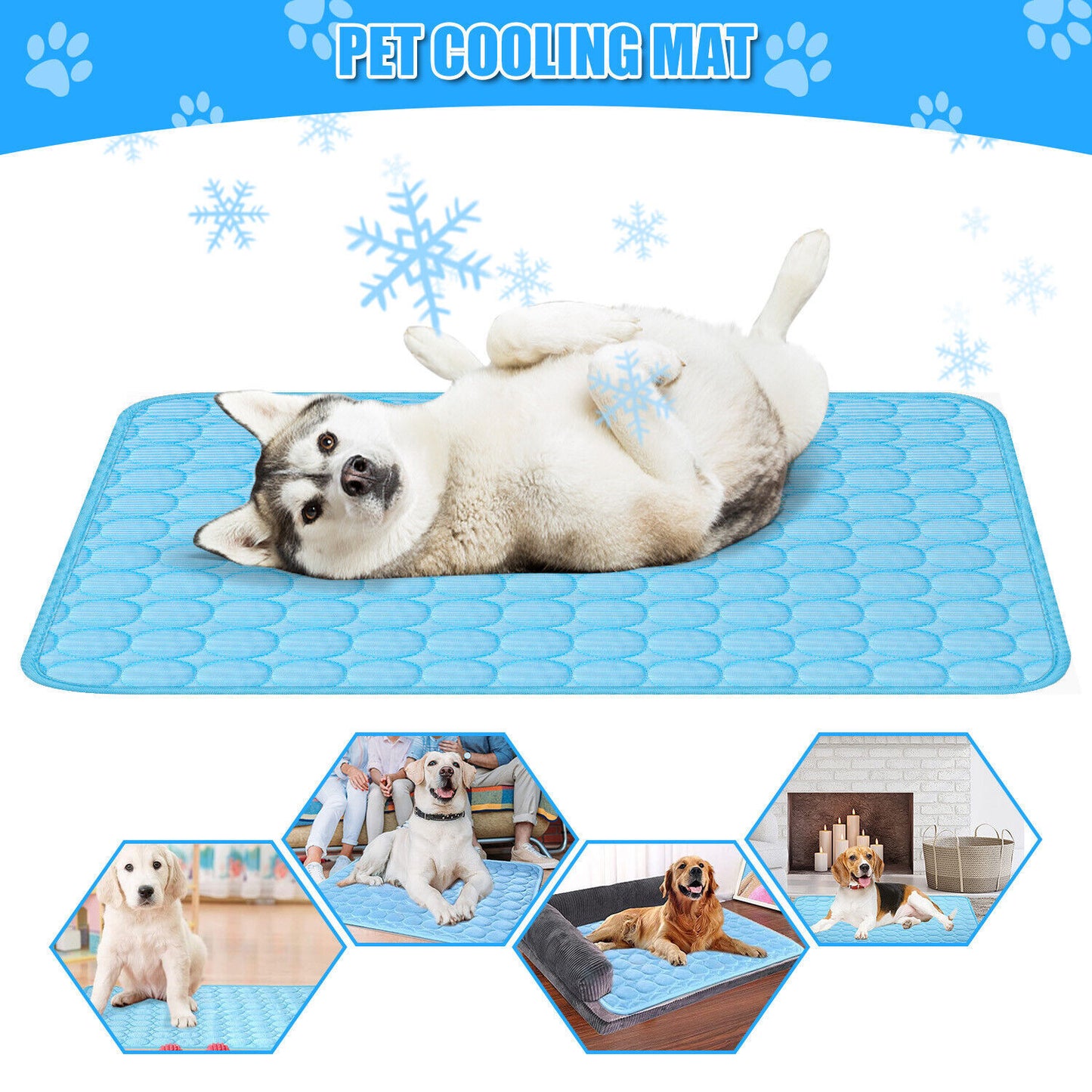 Pet Cooling Mat Cool Pad Cushion for Dogs Cats Puppies Summer Sleeping Bed Cooling Blanket