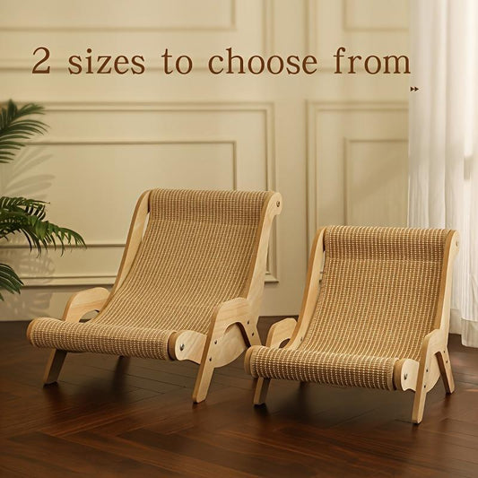 2 in 1 Cat Hammock and Scratcher Durable Linen Rope Cat Bed All Season Pet Resting Chair for Kittens Small Pets Cozy Scratch Pad for Claw Sharpening
