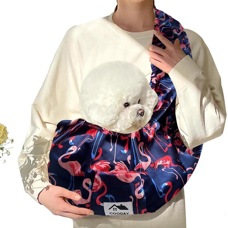Hands Free Pet Sling Carrier For Small Medium Pets Keep Furry Baby Close Soft Secure Calming For Walks Errands Home Use Reversible 2 In 1 Design With Pocket