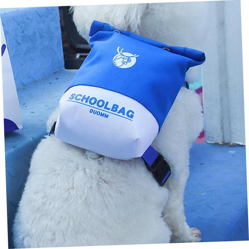 Pet Self Backpack Rucksack Small Dog Bag Outdoor Pet Backpack Dog Vest Backpack Portable Polyester Puppy Travel Strap Supply