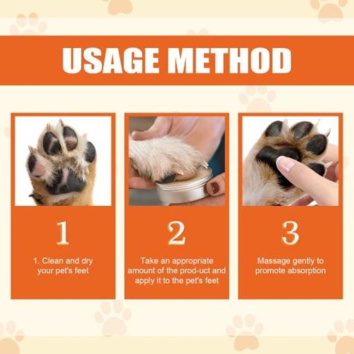 Natural Plant Formula Pet Paw Balm for Cats Dogs Softens Dry Pads Lick Proof 1.7 Oz Moisturizing Paw Care Balm for Pets
