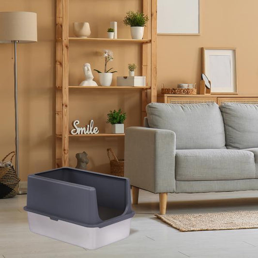 Premium Stainless Steel Cat Litter Box - with Shovel & Mat | Odor Resistant, Easy Clean, Durable Design