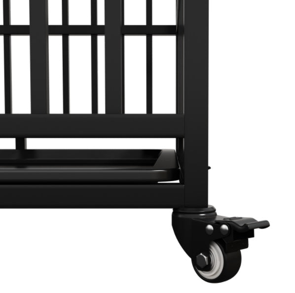 Premium 54inch Heavy Duty Dog Crate - Extra Large for Large Dogs | Indestructible Metal, Double Door, Foldable for Travel Training