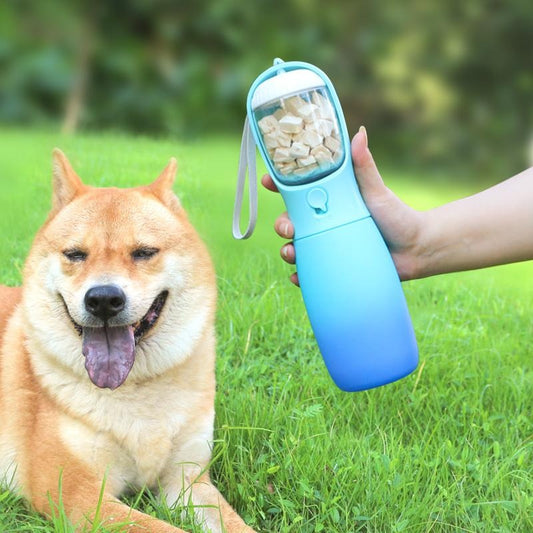 Premium Pet Fashion Hydration Gradient Travel Kettle Portable Water Bottle for Dogs Cats Leakproof One Button Drinking Fashion Gradient Color Pet Hydration Bottle