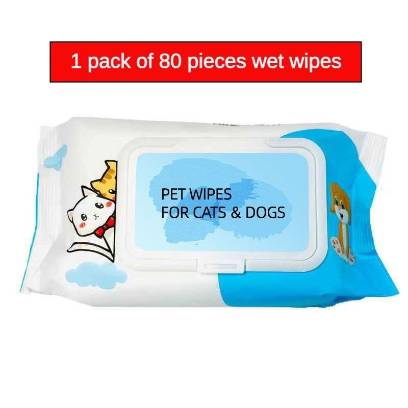 Premium Plant-Based Pet Wet Wipes - Unscented for Paws Butt Ears Eyes | Cleaning Deodorizing, Hypoallergenic for Dogs Cats