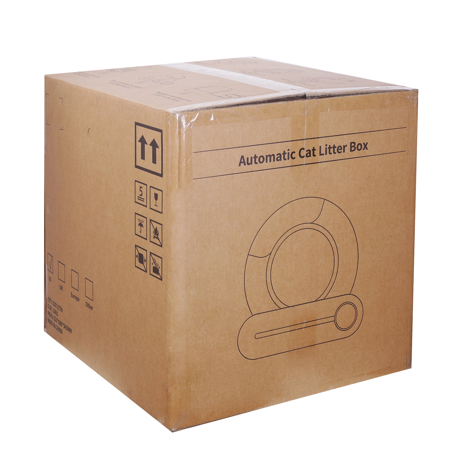 Self-cleaning Litter Box Automatic Scooping Deodorization App Control 2.4G WiFi Intelligent Litter Box with Padding