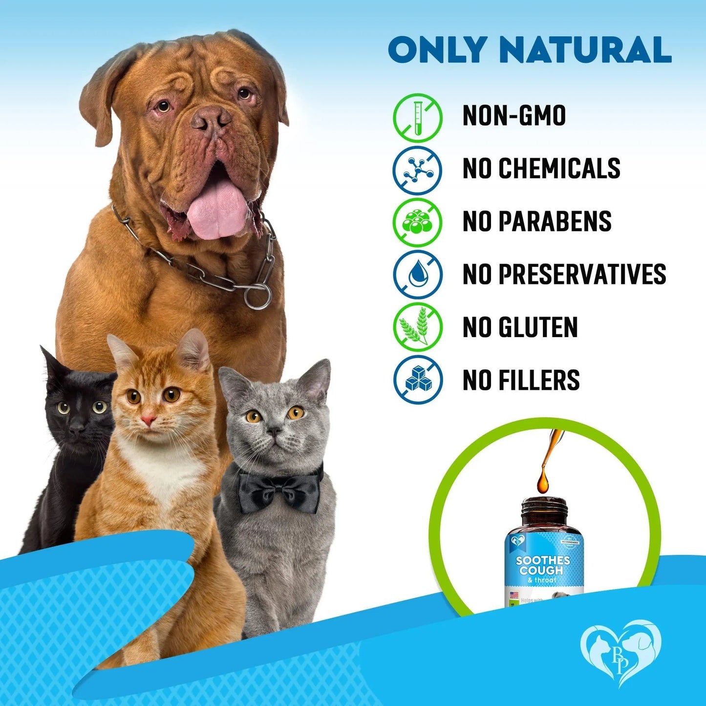 Natural Kennel Cough Remedy for Dogs & Cats - Respiratory Infection Relief Cough Suppressant, Trachea Support & Asthma Aid - Herbal Respiratory Health Supplement