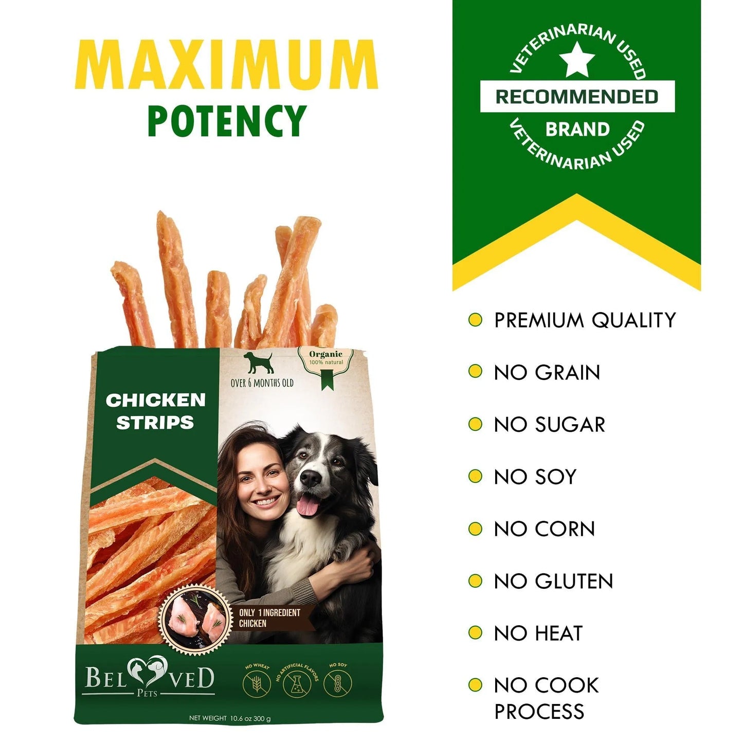 Chicken Strips Dog Treats Human Grade Meat Sticks Grain Free Chews