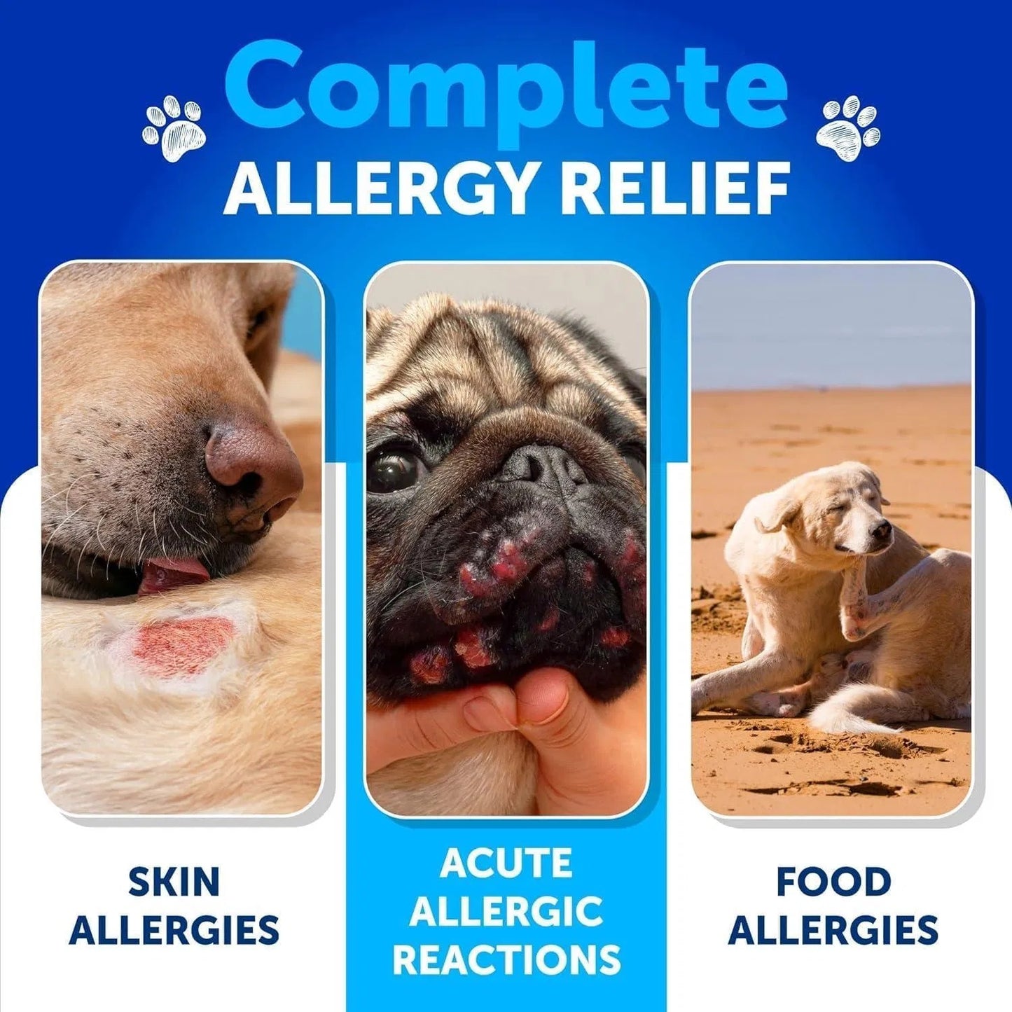 Vet-Formulated Dog Allergy Relief Chews with Omega-3 Fish Oil - Anti-Itch Skin & Coat Support Seasonal Allergies, Hot Spots & Immune Health 120 Soft Treats for Canine Itching Relief