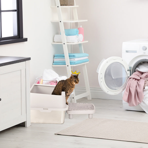 Stainless Steel Cat Litter Box - Extra Large, Anti-Tracking, Odor-Resistant with Filter Pedal