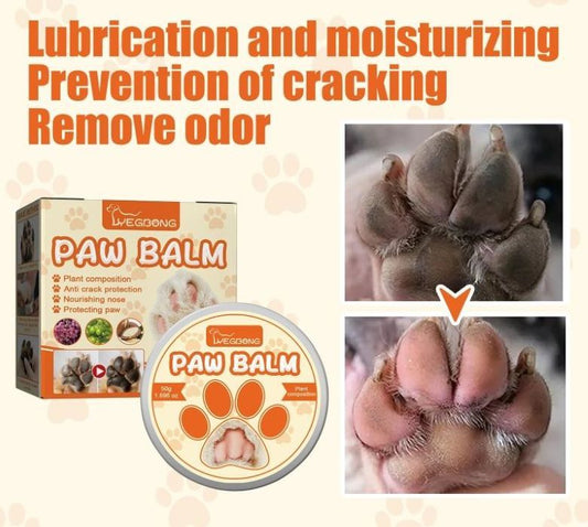 Natural Plant Formula Pet Paw Balm for Cats Dogs Softens Dry Pads Lick Proof 1.7 Oz Moisturizing Paw Care Balm for Pets